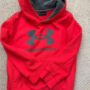Under Armour Kids Hoodie in Red with Gray Accents